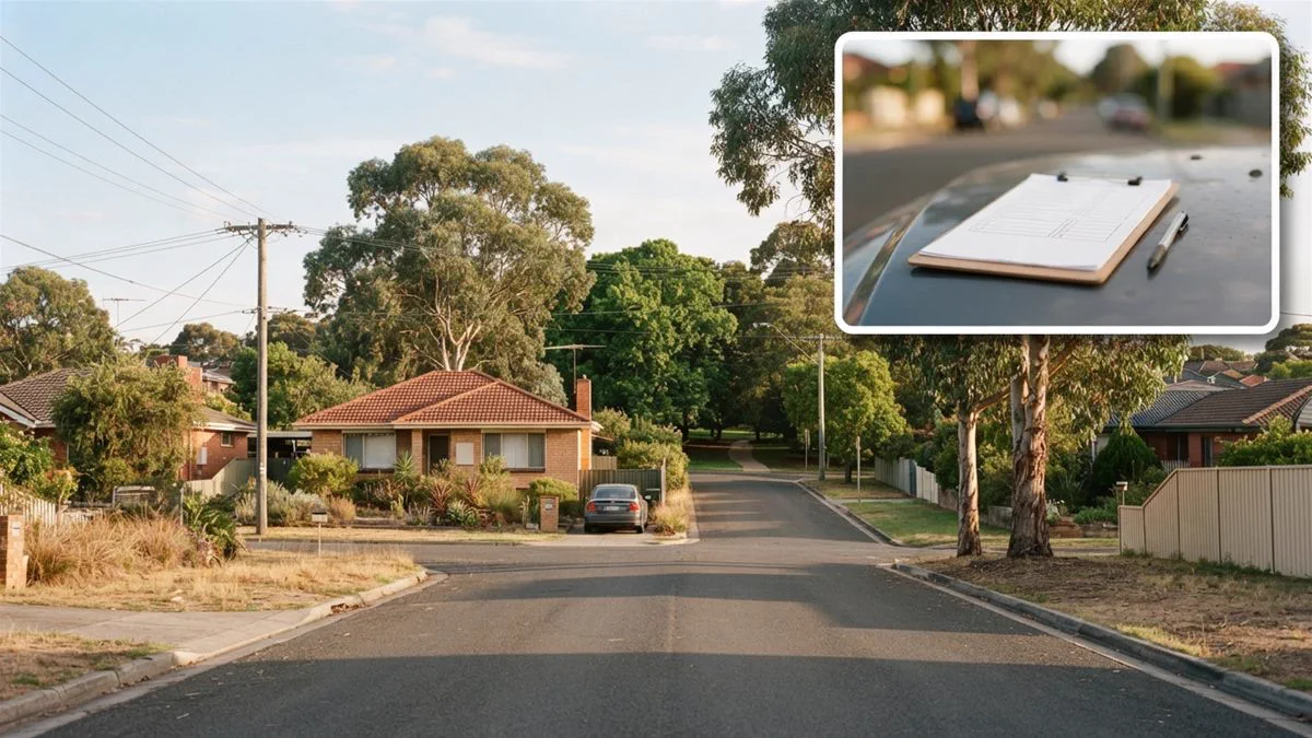 A modest Australian house with a front garden and a letterbox on a leafy suburban street.