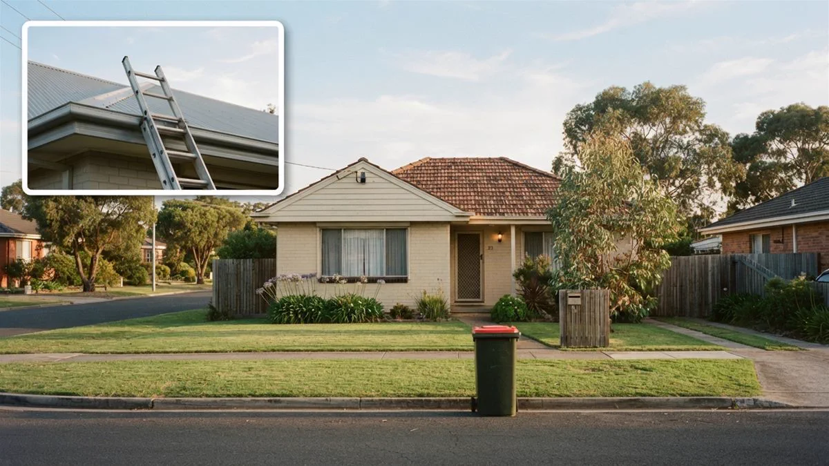 A tidy rental house in an Australian suburb with a freshly mown lawn and a letterbox by the gate.